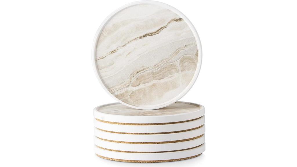 absorbent drink coasters set