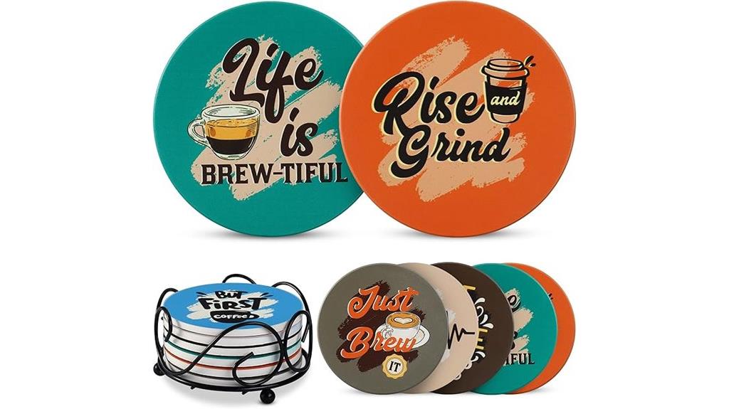 absorbent stone drink coasters