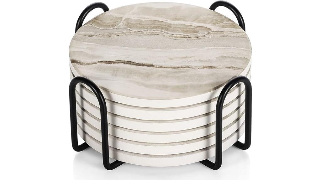 absorbent stone drink coasters
