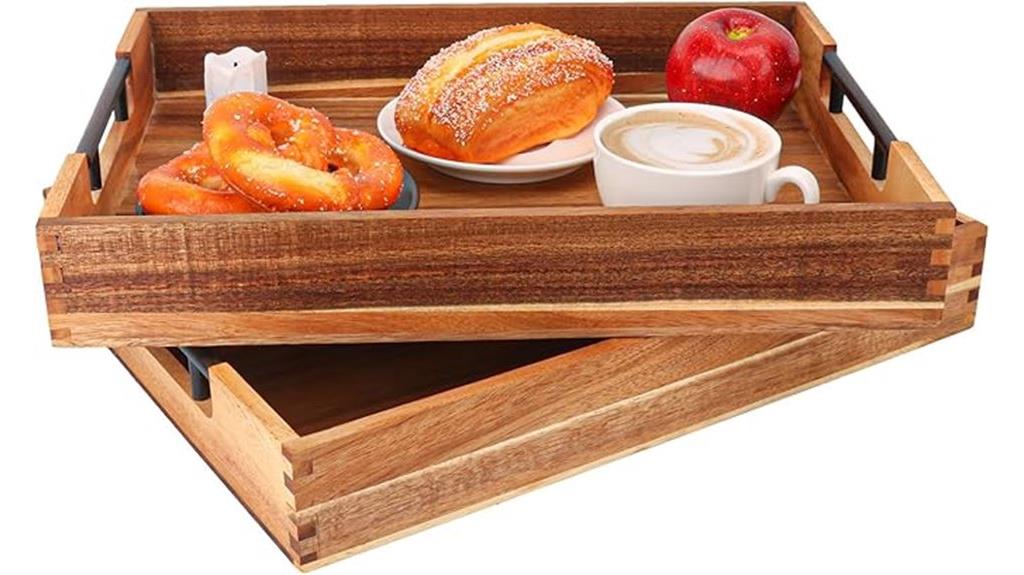 acacia wood serving trays