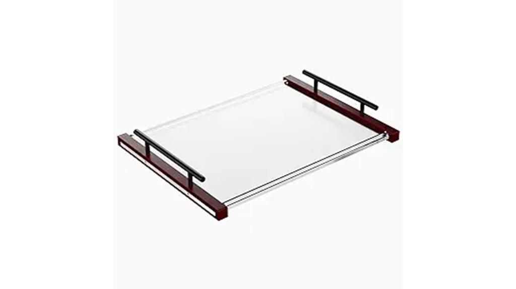 acrylic serving tray large