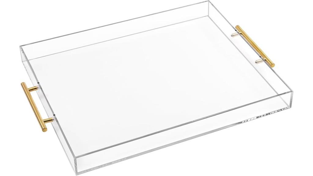 acrylic tray with handles