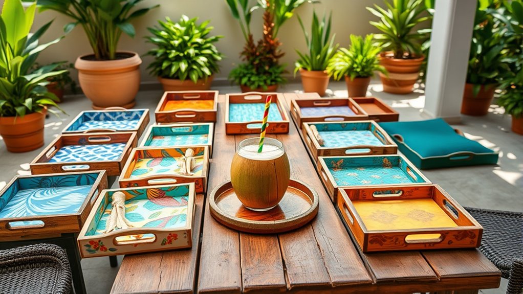 affordable coffee table trays