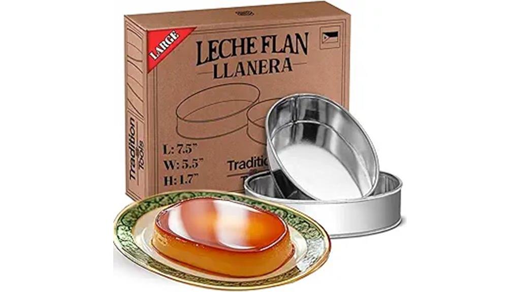 aluminum flan mold set