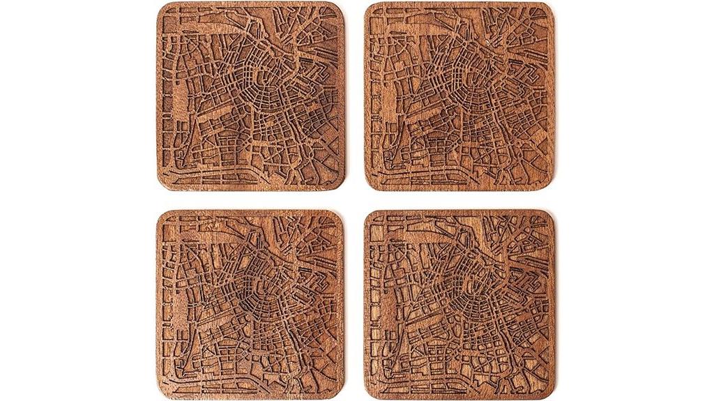 amsterdam map coaster set