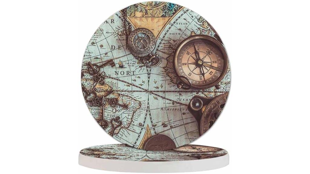 antique pirate coasters set
