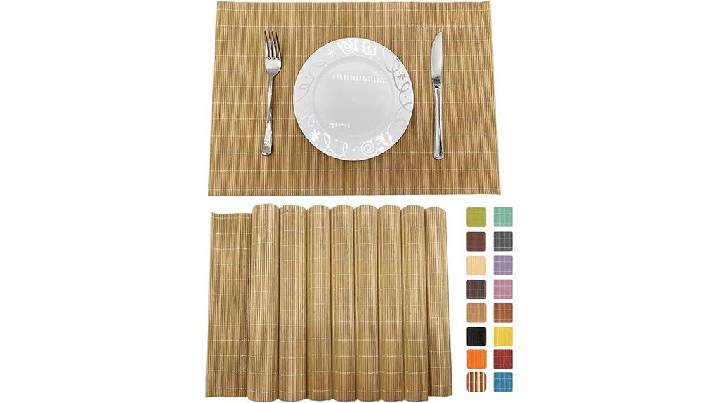 bamboo placemats for dining