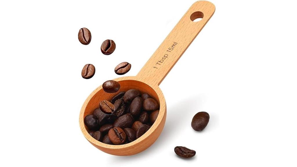 beechwood coffee measuring scoop