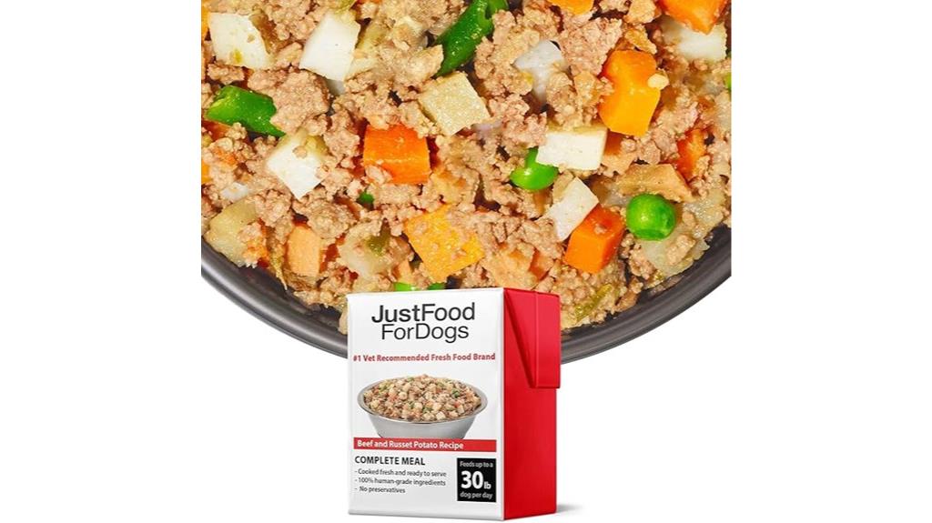 beef and potato dog food