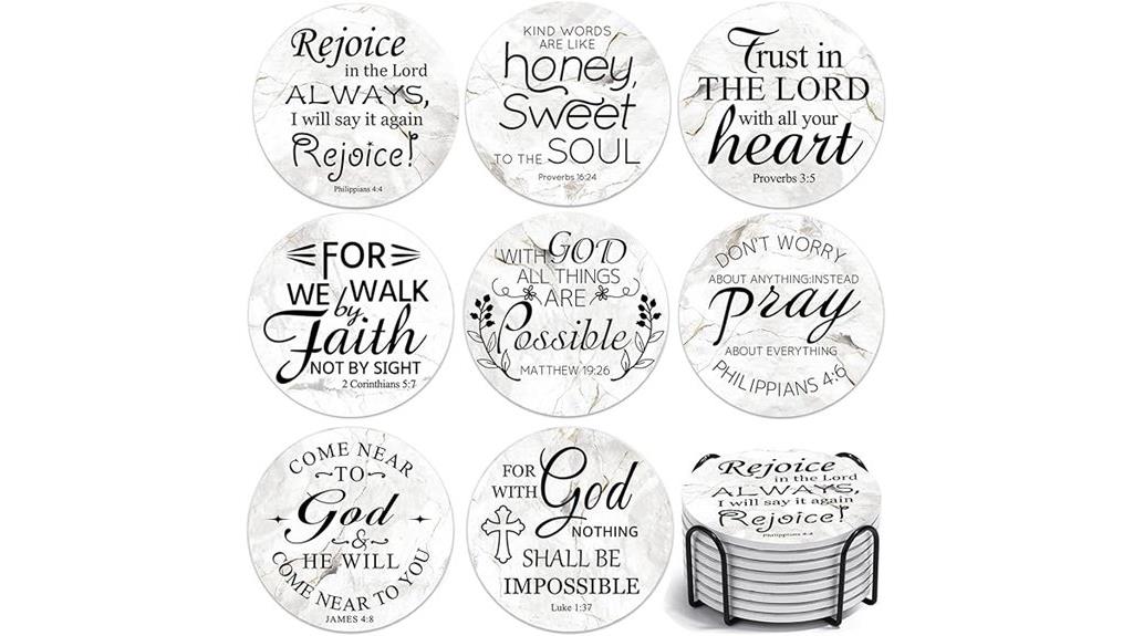 bible verse drink coasters