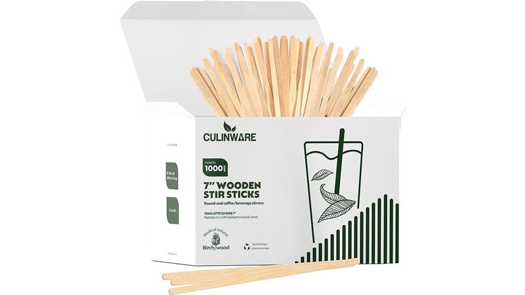 birch wood stirrers pack