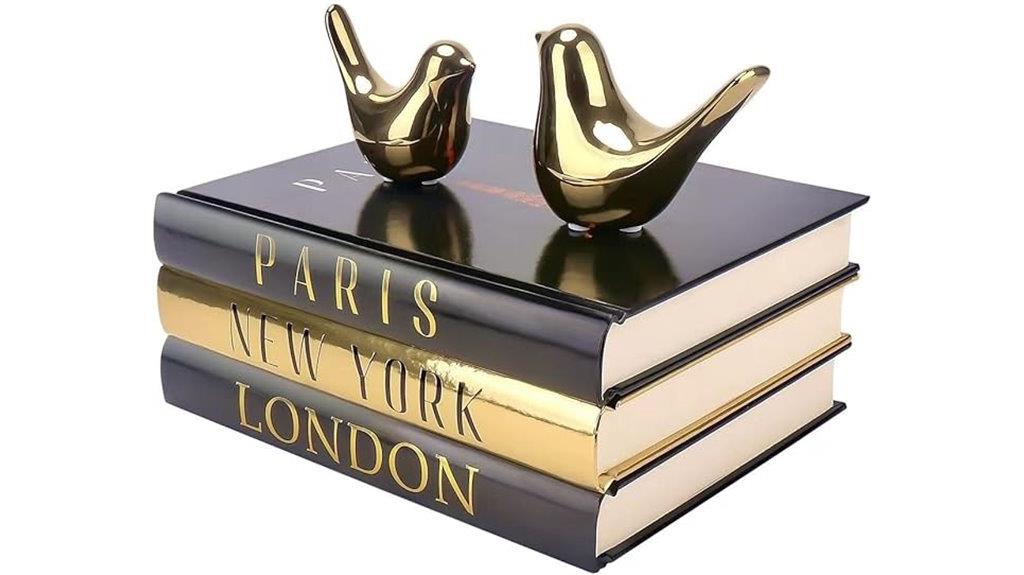 bird themed decorative book collection