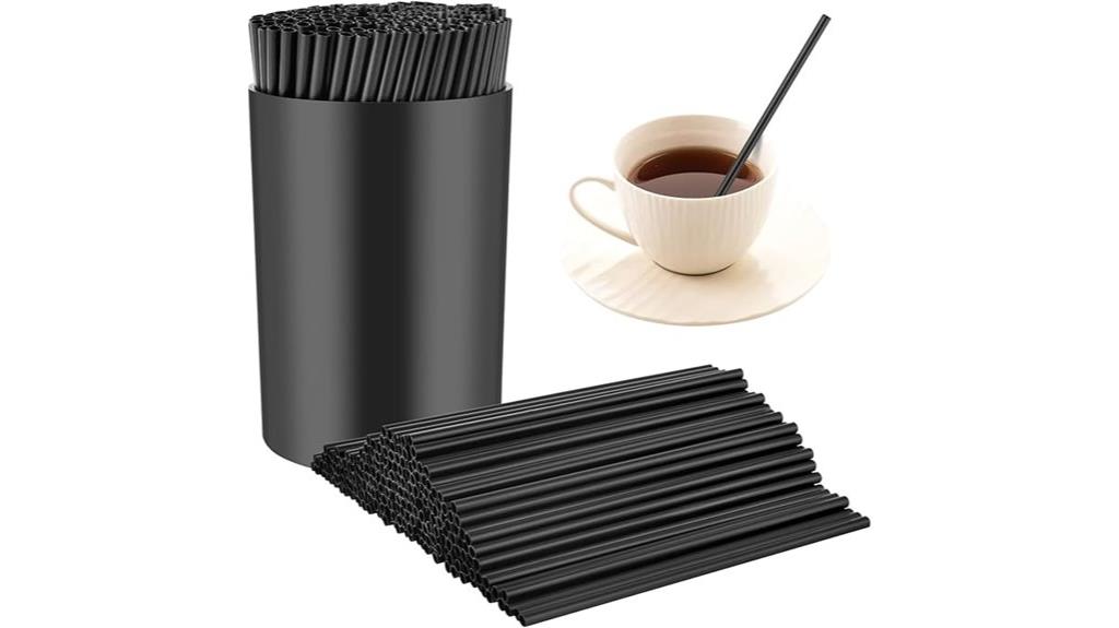 black coffee stirrer set