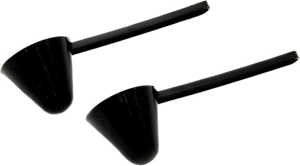 black plastic coffee scoop