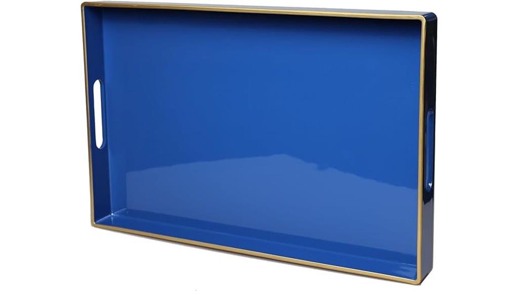blue decorative serving tray