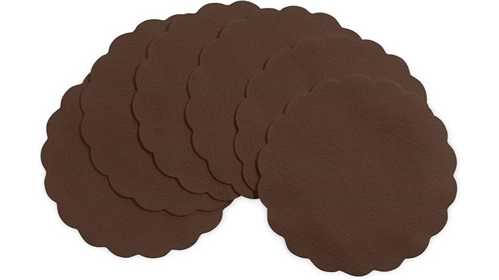 brown paper drink coasters