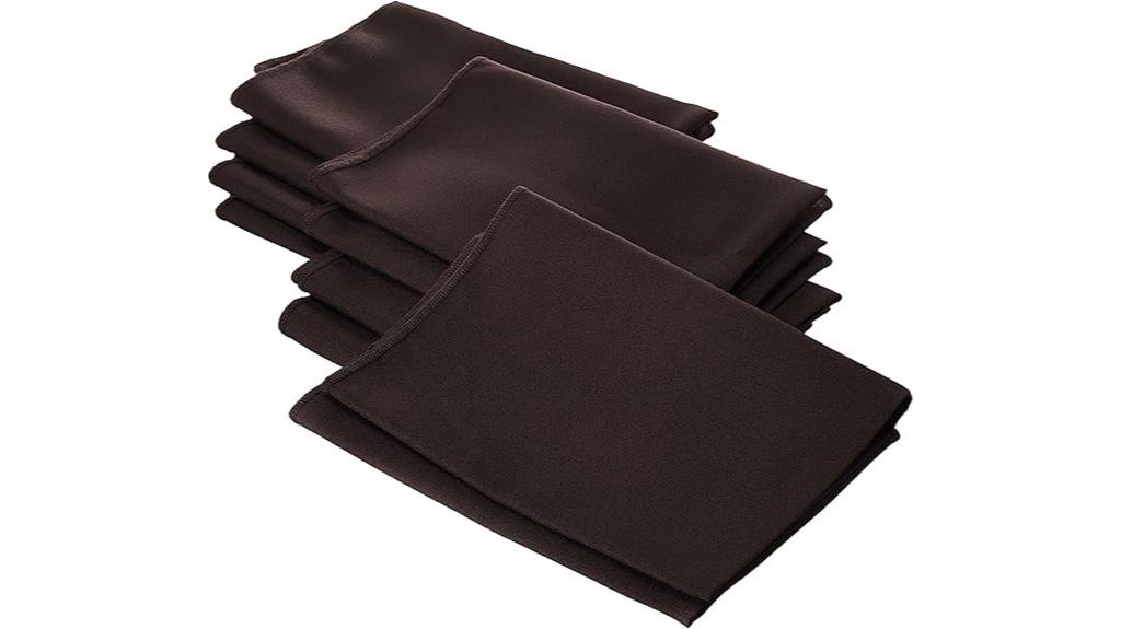 brown poly poplin napkins