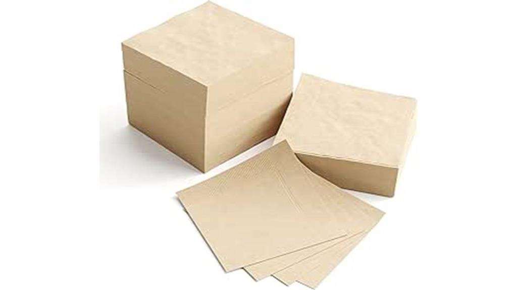 bulk natural kraft napkins