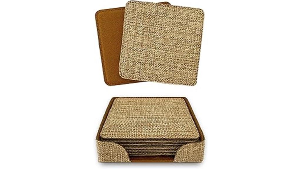 burlap coaster set bundle