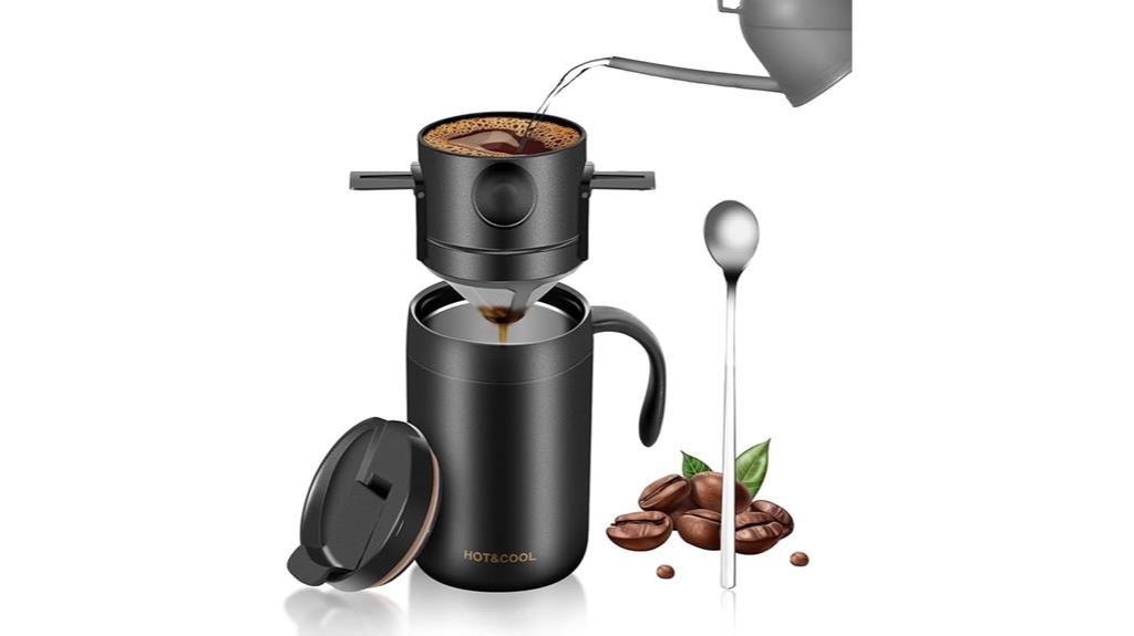 camping pour over coffee