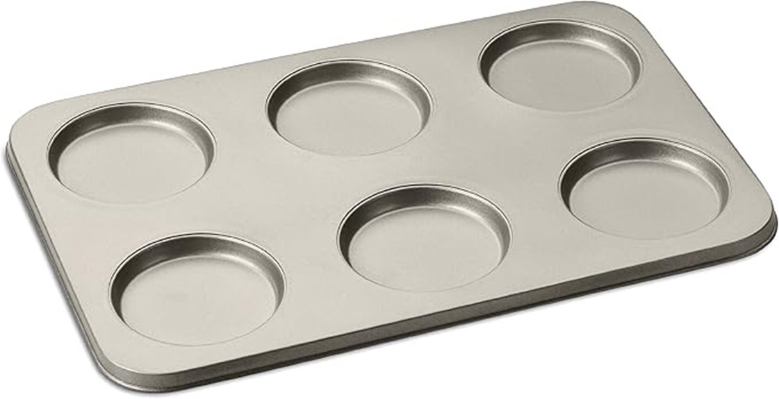 champagne nonstick muffin top