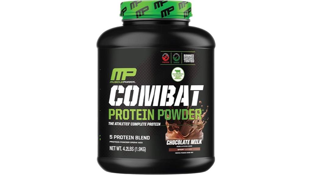 chocolate protein powder supplement
