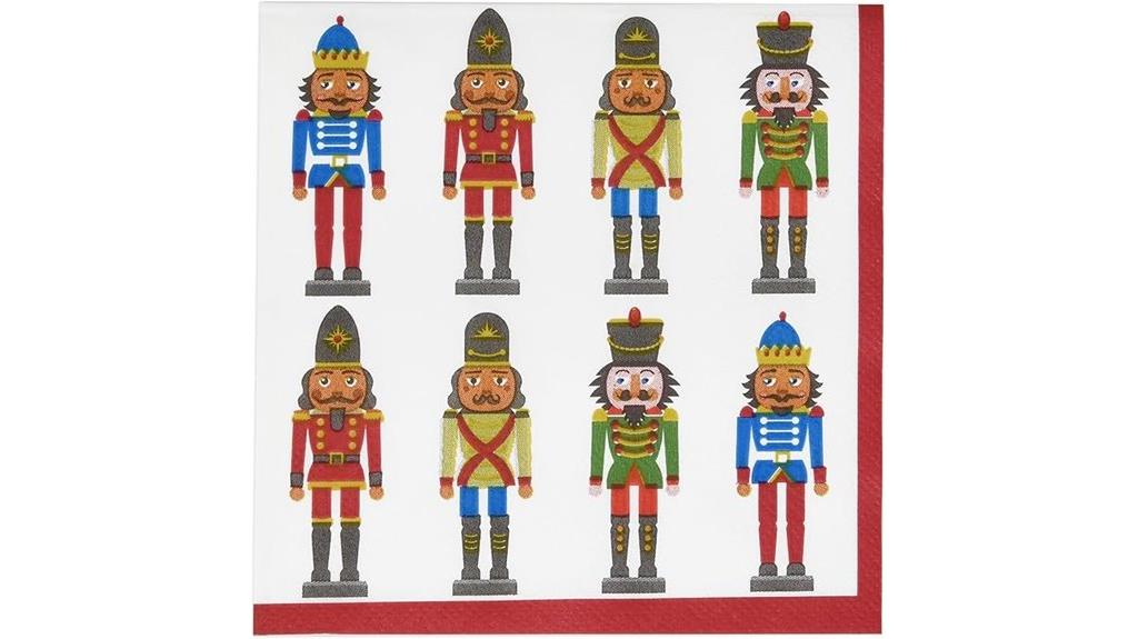 christmas nutcracker cocktail napkins