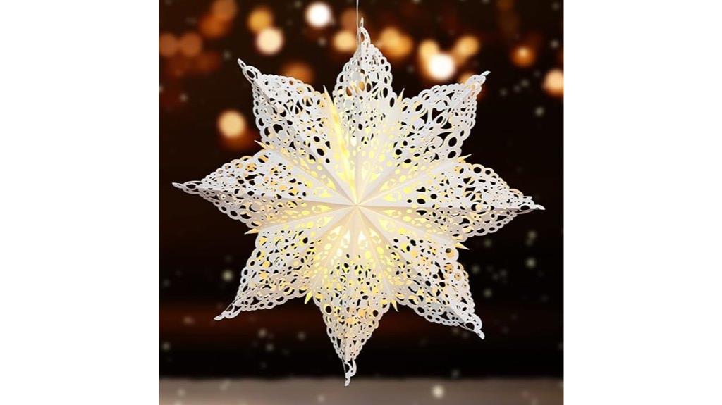 christmas paper snowflake lantern