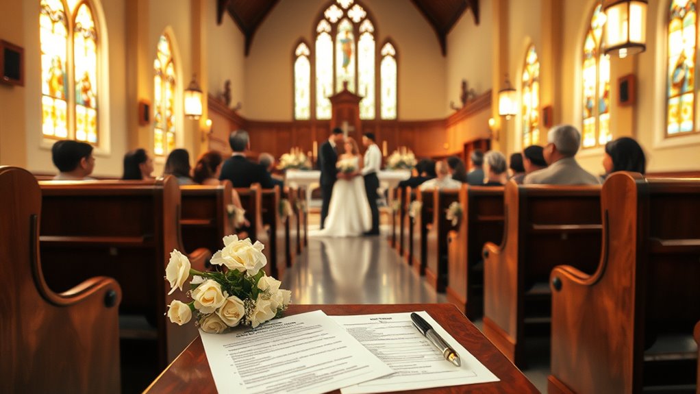 church wedding legal requirements