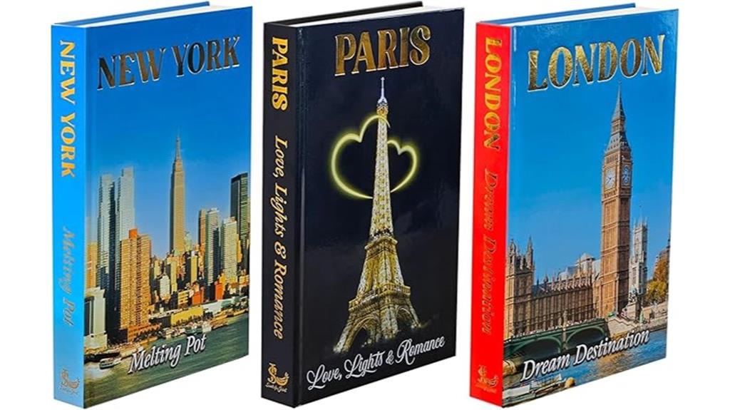 city themed decorative book set
