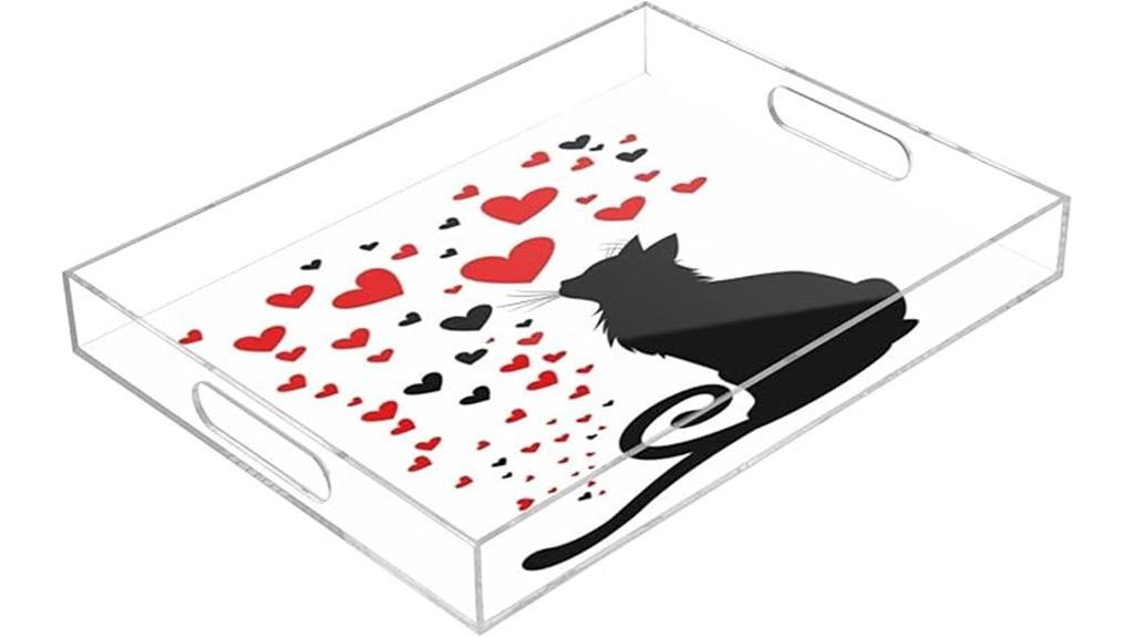 clear acrylic cat tray