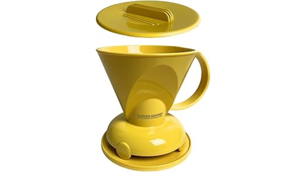 clever yellow coffee dripper
