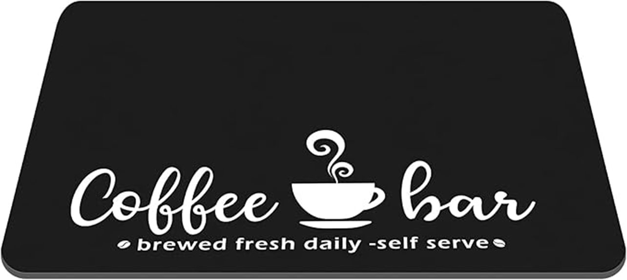 coffee bar countertop mat