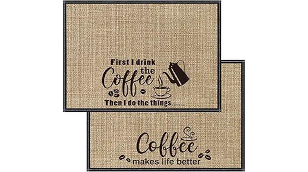 coffee bar mat set
