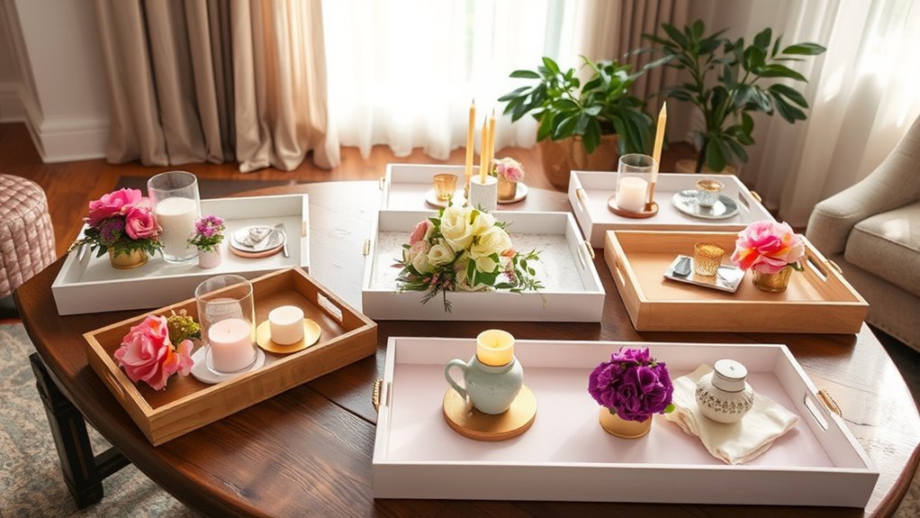 coffee table trays selection