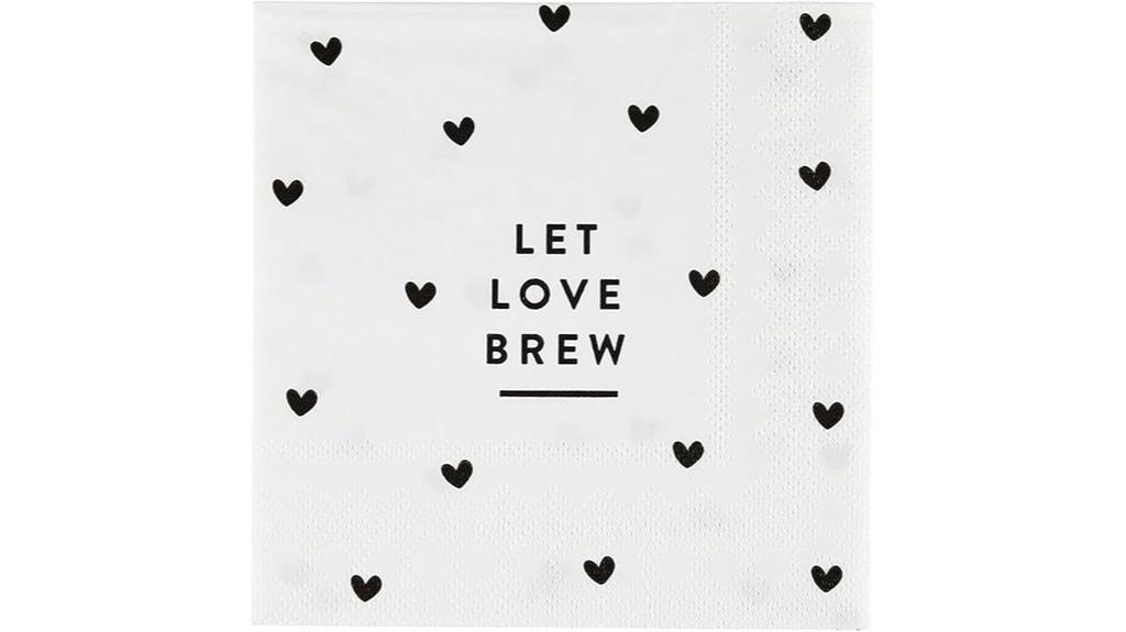 coffee themed beverage napkins