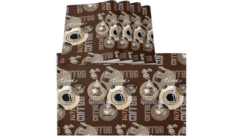 coffee themed dining table set