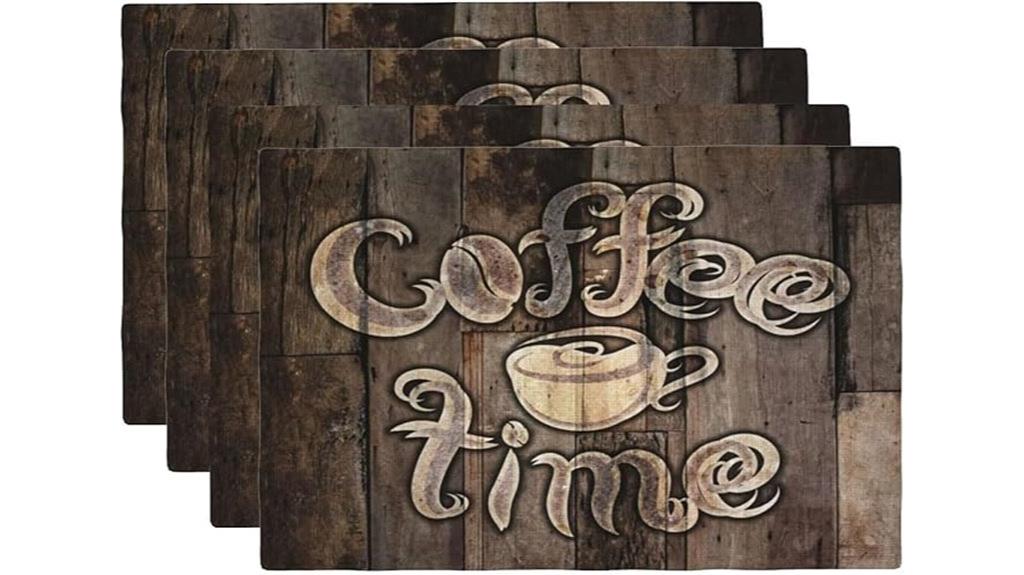 coffee themed placemats set