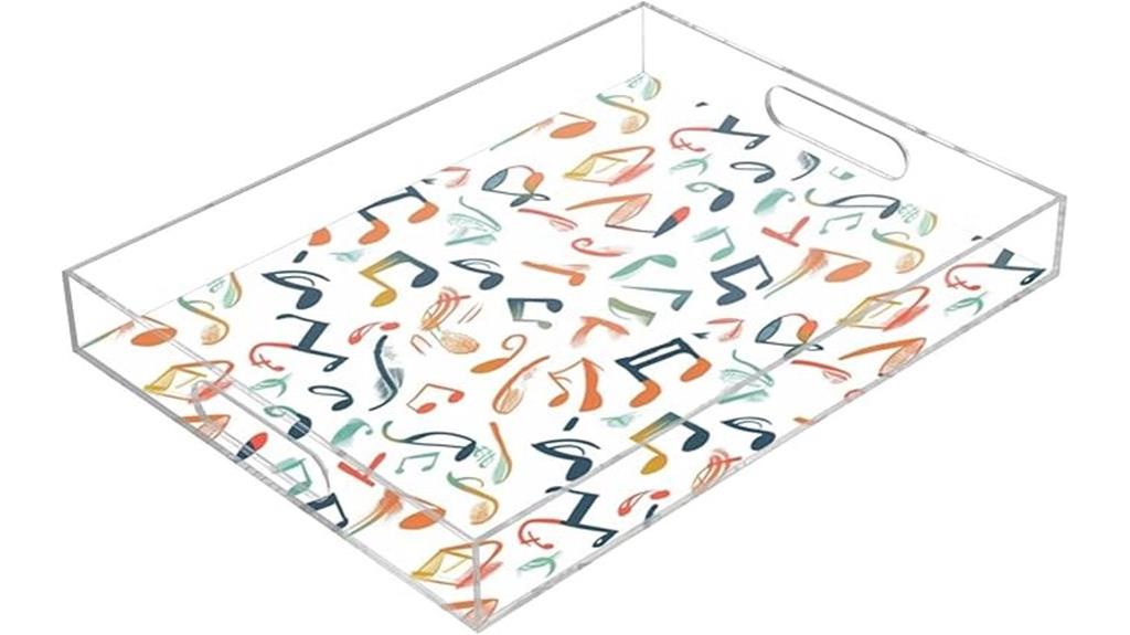 colorful acrylic serving tray
