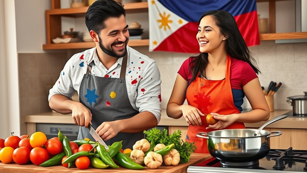 cook filipino dishes together