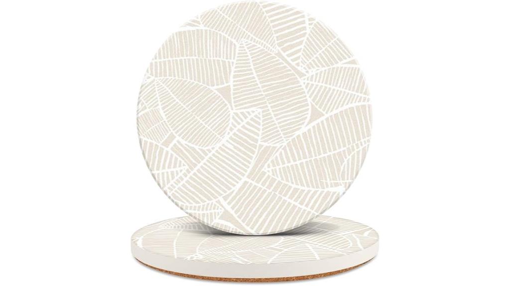 cork backed glass coasters set