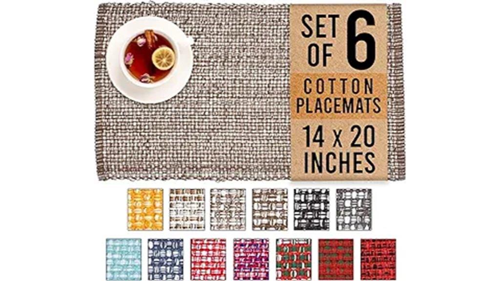cotton placemats for dining