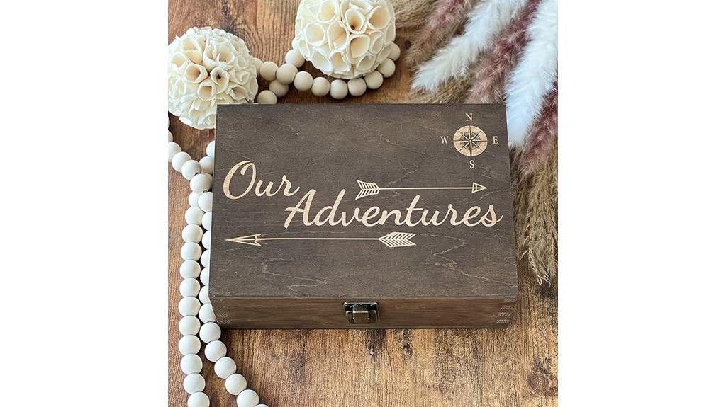 couples dark walnut box