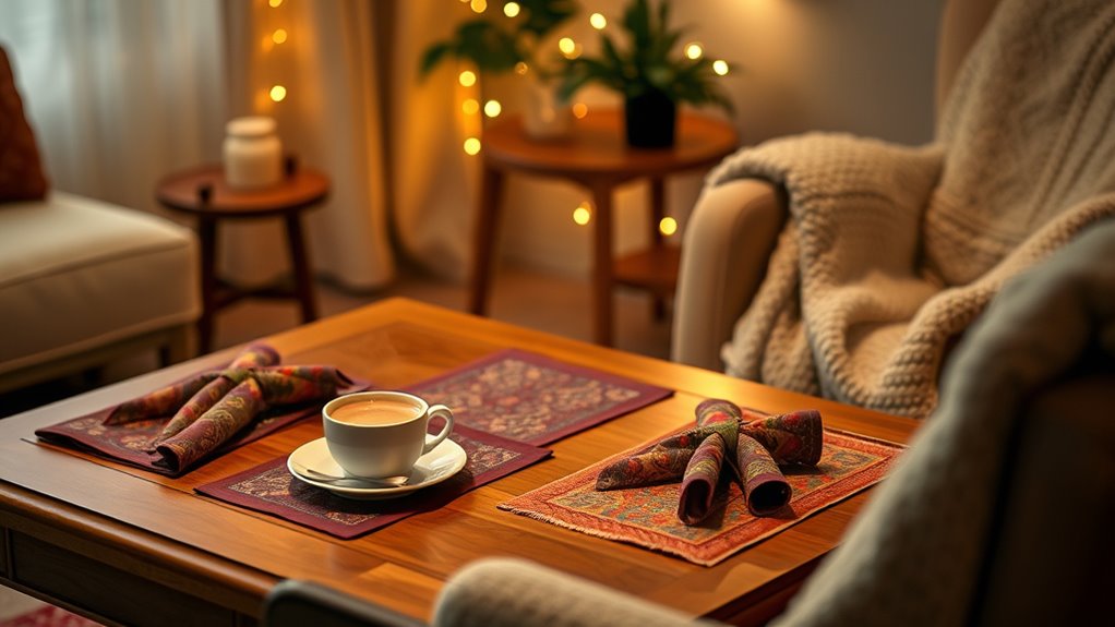 cozy coffee napkin selection
