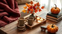 cozy fall coffee table decor
