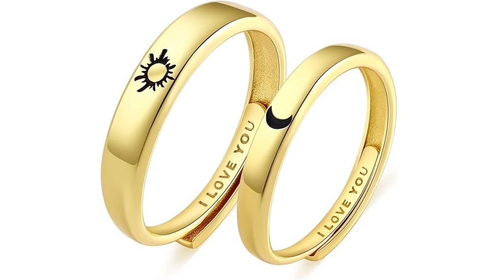 custom adjustable couples rings