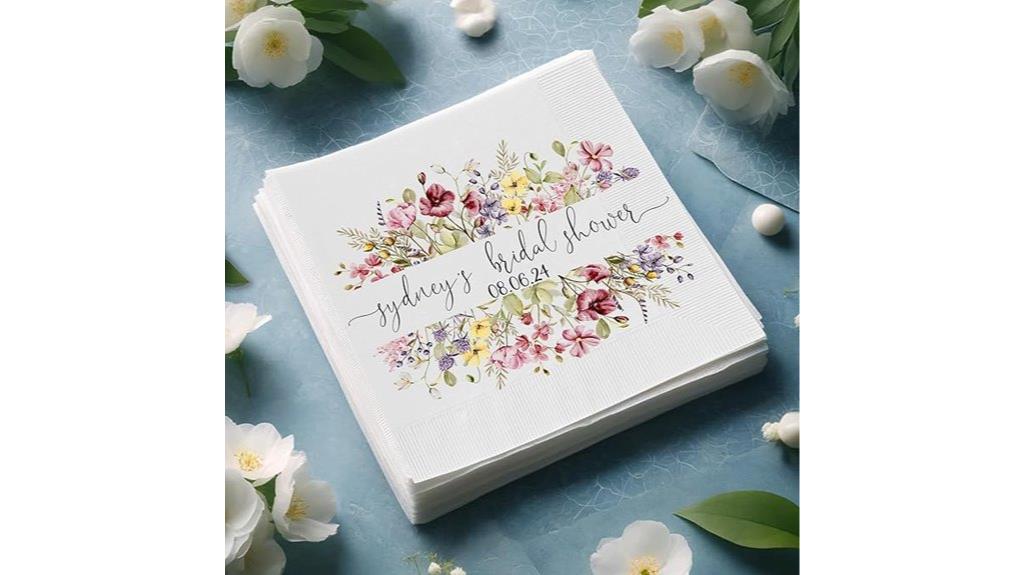 custom bridal shower napkins