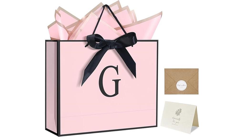 custom initial paper bag