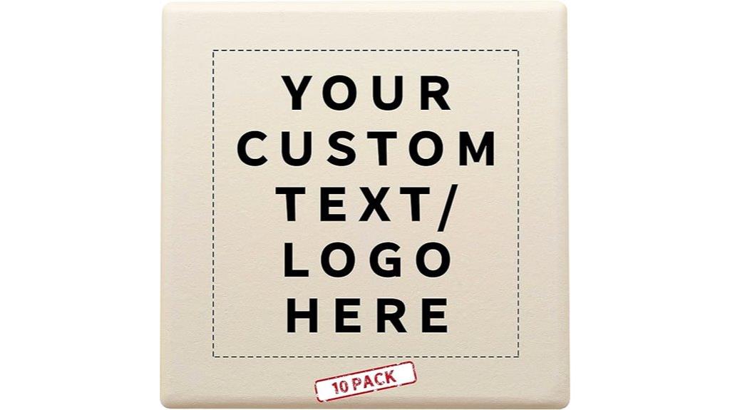 customizable ceramic coasters set