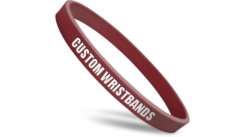 customizable silicone wristbands available